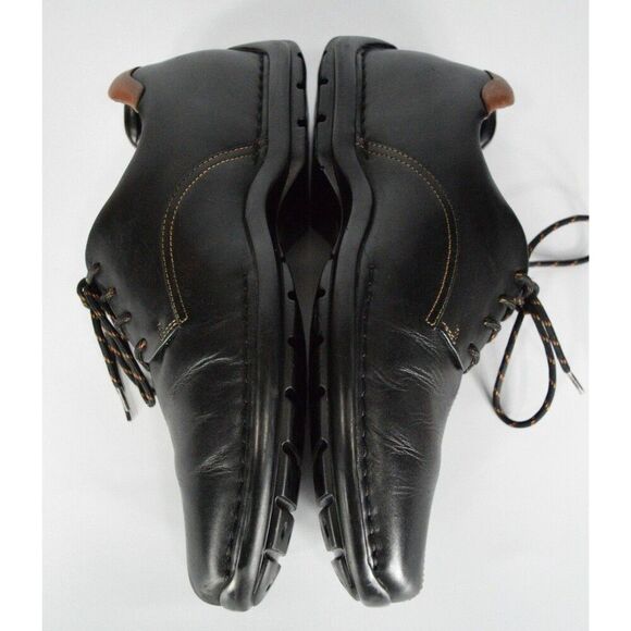 Cole Haan Zeno Lace II Men\'s Size 10 Black Leather Casual Lace Up Oxfords C07483